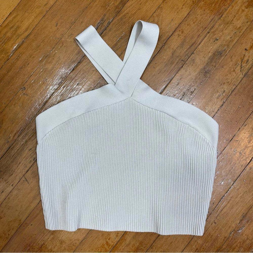 Aritzia Babaton Sculpt Knit Criss Cross Cropped Ribbed Tank - Small - Picture 3 of 3